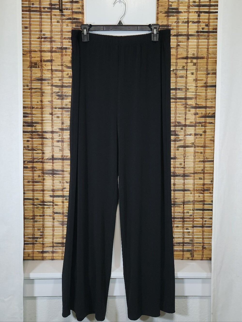 ✨ STUNNING Bob Mackie Wearable Art Black Wide-Leg Pants - Size Lar